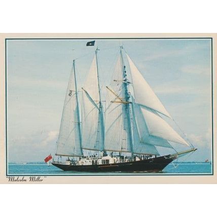 Malcolm Miller Tall Ship 1970s Arthur Dixon Painting Postcard