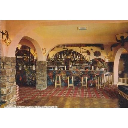 The Tartan Scottish Bar Seagrove Hotel Corbiere Jersey Postcard