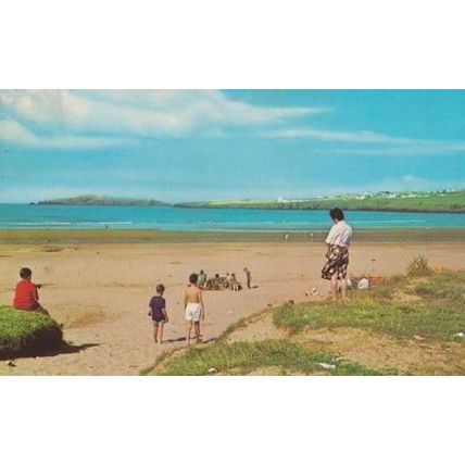 Gwbert On Sea Welsh Beach Upskirt Blowing Petticoat Top 1970s Postcard