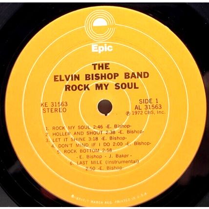 The Elvin Bishop Band Rock My Soul 1972 LP Vinyl Record Album Gatefold (P10)