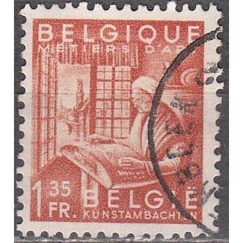 Belgique 1948 Michel 806 O Cote (2008) 0.20 € Dentellière Cachet rond