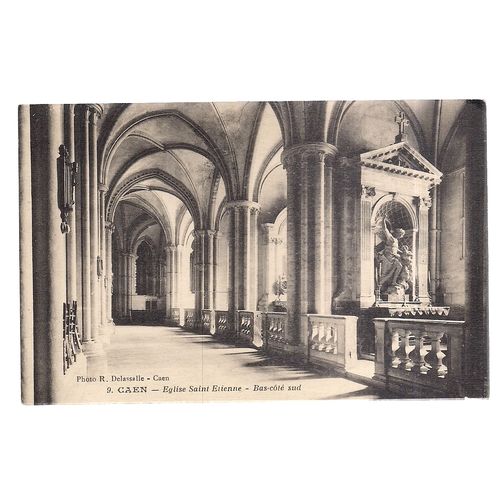 ABBEY OF ST, ETIENNE,CAEN, FRANCE vintage unused postcard (d)