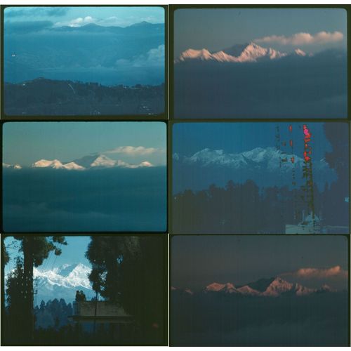 6x Color Slides 1960 Mt Everest + Kanchenjunga+ Amateur/Vacation