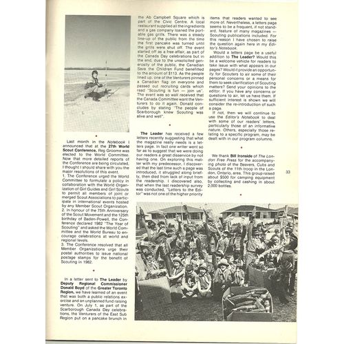 Scouts Canada Leader Magazine November 1979 Volume 10 Number 3 Craft Ideas