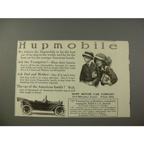 1913 Hupmobile Car Ad - NICE!