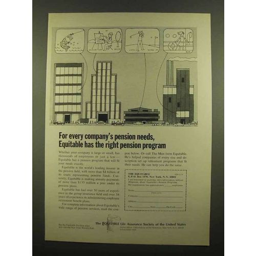 1965 The Equitable Life Assurance Ad - Pension Needs