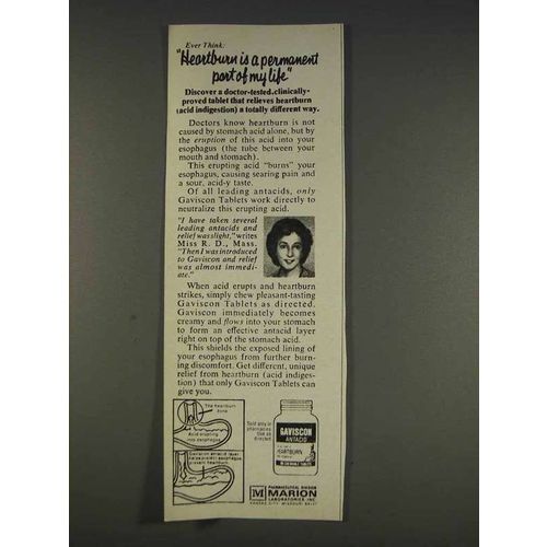 1977 Marion Gaviscon Antacid Ad - Heartburn