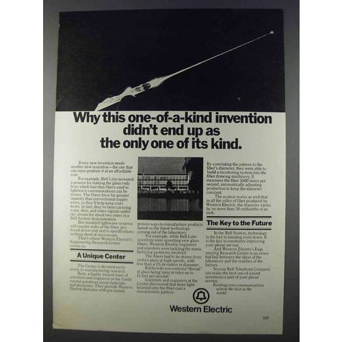 1980 Western Electric Ad - One-of-a-kind Invention