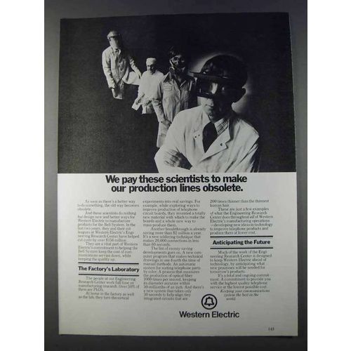 1980 Western Electric Ad - Make Our Lines Obsolete