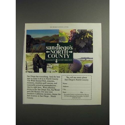 1984 San Diego California Tourism Ad - North Country