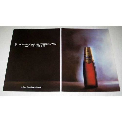 1986 Calrsberg Export Beer Ad - So Exclusive