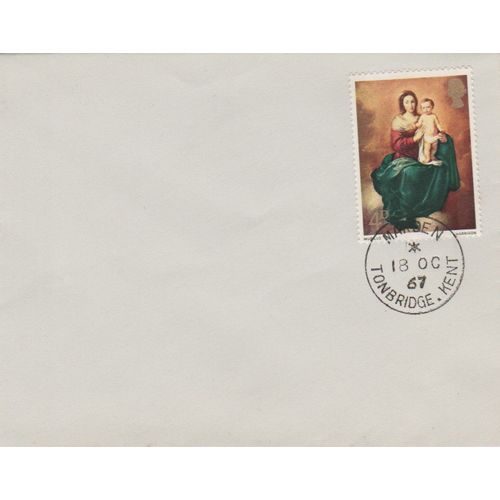 GB 1967 Christmas 4d FDC Tonbridge pm see rest