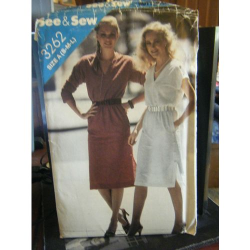 Vintage Butterick See & Sew Misses Dress Pattern - Sizes S/M/L