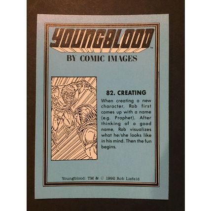 Youngblood trading card #82, excellent condition!