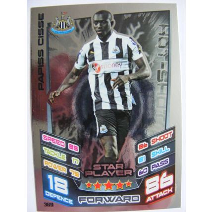 Match Attax 2012/2013 369 Papiss Cisse Newcastle United Star Player