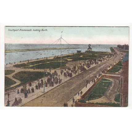 The Promenade Looking North Southport Postcard Lancashire