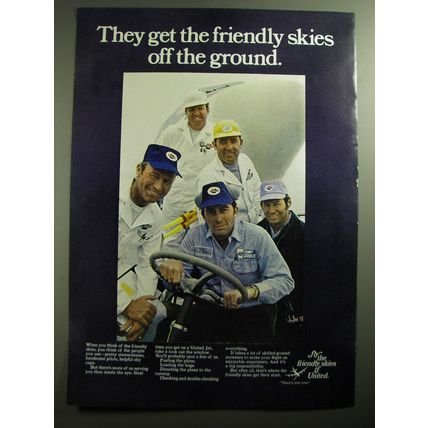 1970 United Airlines Ad - They get the friendly skies off the ground