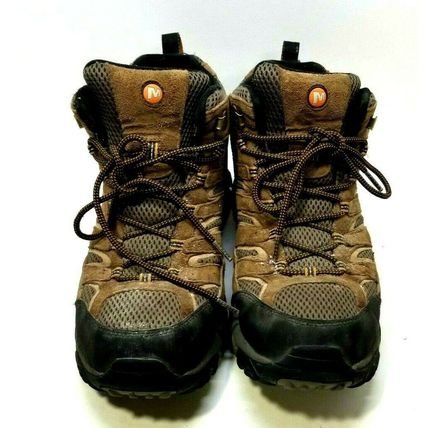 Men's Moab Merrell Waterproof Hiking Performance Shoes Earth Brown Size 11 (G25)