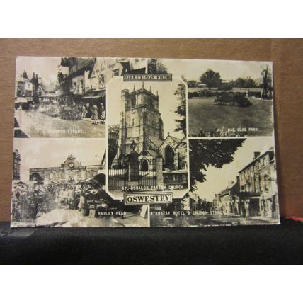 multiview, OSWESTRY, SHROPSHIRE. unused postcard by F Frith /