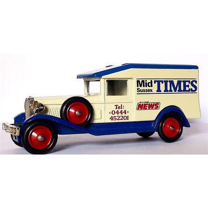 BOXED MODEL VAN * MID-SUSSEX TIMES - PACKARD 1936 by LLEDO 1986 - VERY GOOD
