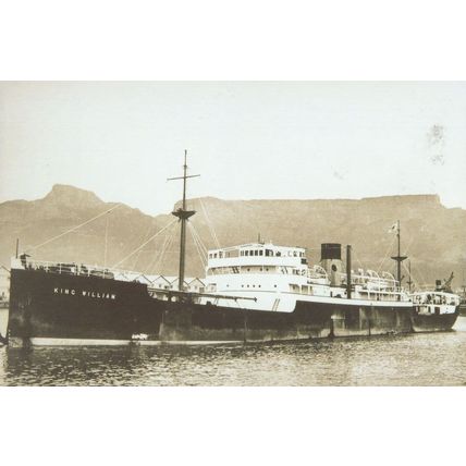 MV King William Line Ship Cape Town South Africa Postcard