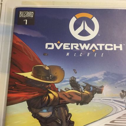 NEW Blizzard Overwwatch McCree Comic Book & Hanger