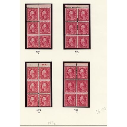 Early High Quality Booklet Pane Collection Many VF NH Cat $1859.75 - Stuart Katz