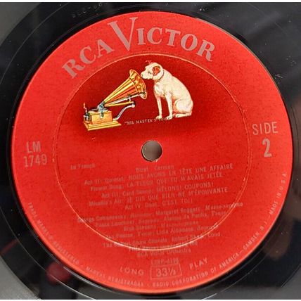 Bizet - CARMEN - Highlights The Robert Shaw Chorale 1952 LP Vinyl Record (P8)