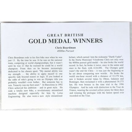 GOLD MEDAL WINNERS DAVID HEMERY & CHRIS BOARDMAN-HAND SIGNED AUTOGRAPHS ON COVER