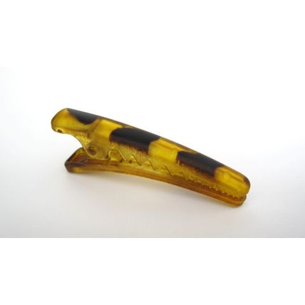 2 1/4 inch black auburn golden acrylic alligator hair clip fine thin hair