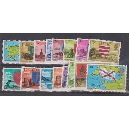 Jersey 1976 Parish Arms set of 16 stamps SG 137 to 152 Mint