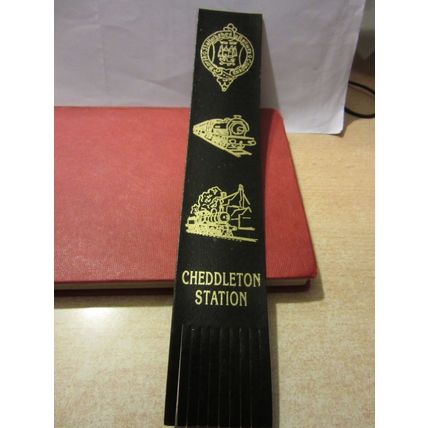 CHEDDLETON RAILWAY STATION, Staffordshire leather bookmark #