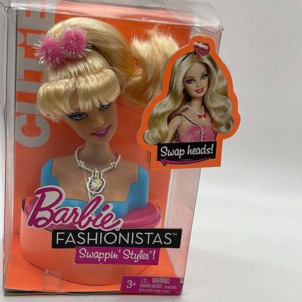 Mattel 2010 Barbie Fashionistas Cutie Swappin' Style Head Bust Swap Out