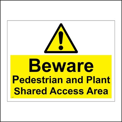 Pedestrian Walkway Signs Parking Plant Machinery Vehicles Winter Caution GBL108