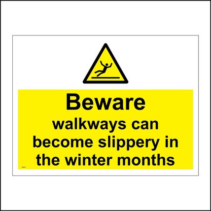 Pedestrian Walkway Signs Parking Plant Machinery Vehicles Winter Caution GBL108