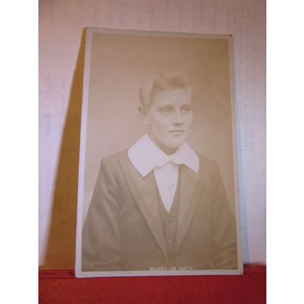 MASTER JOE SMITH unused antique postcard real photograph =