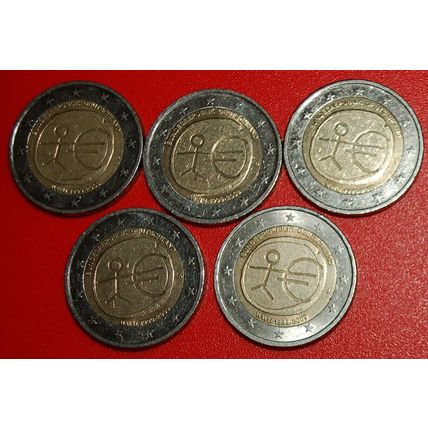 OPENED BOOK 1957: GERMANY★ 2 EURO 2007ADFGJ NON-PHALLIC SET★LOW START★NO RESERVE