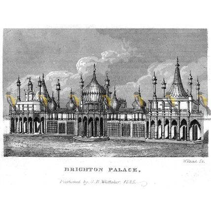 Brighton Palace, Sussex, England, 1825, MODERN REPRODUCTION