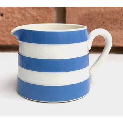 TG T G Green Cornishware EARLY 6cm CREAMER CREAM Jug Round Church Cornish Ware