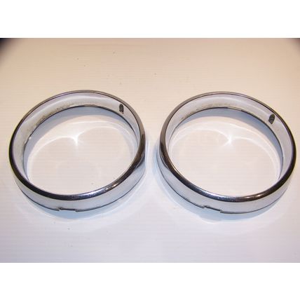 1966 CHRYSLER 300 RH HEADLIGHT BEZELS OEM PAIR #2578994
