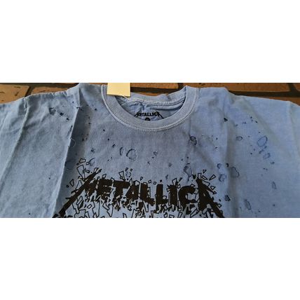 METALLICA - 2022 Blue "Live In Concert 92" Distressed T-shirt ~Never Worn~ S-XL