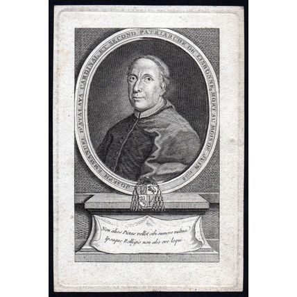 JOSEPH EMMANUEL OF ATALAYA 1758 Cardinal Inquisition ANTIQUE ENGRAVING