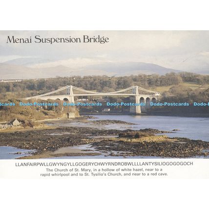 D030670 Menai Suspension Bridge. St. Mary Church. St. Tysilios Church. Llanfairp