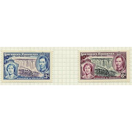 Southern Rhodesia KGVI 1937 Coronation sg36/9 - MH