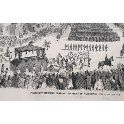 President Lincoln's Funeral Procession in Washington Harper's Weekly May 6, 1865