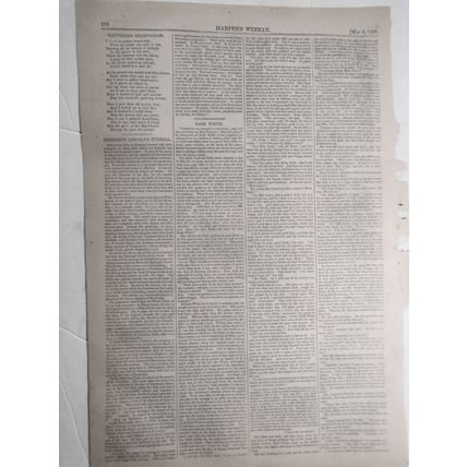 President Lincoln's Funeral Procession in Washington Harper's Weekly May 6, 1865