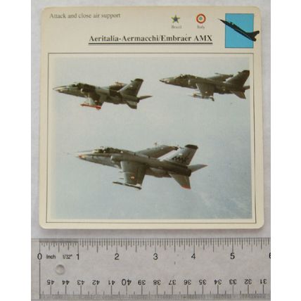 Aeritalia AMX - Brazil & Italy - Attack Close Air Support - Collectors Club Card