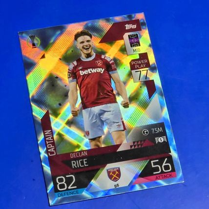 Topps Match Attax Champions League 22/23 No. 56 Declan Rice Crystal Parallel