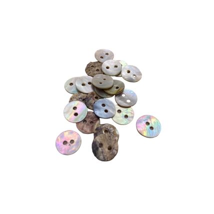 10mm Natural Mother of Pearl Shell Round Buttons 2 Hole Baby Doll Knitting