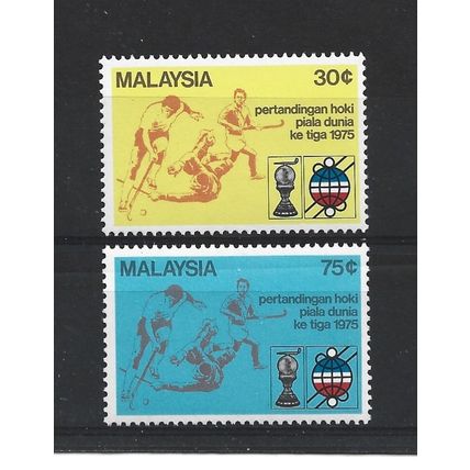 Malaysia.Third World Cup Hockey Championships set of 2.Mounted Mint.May25a